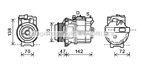 AVA QUALITY COOLING Компрессор, кондиционер AUK208